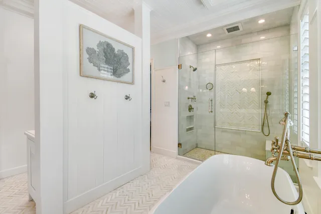 a view of balcony with wooden floor and fence