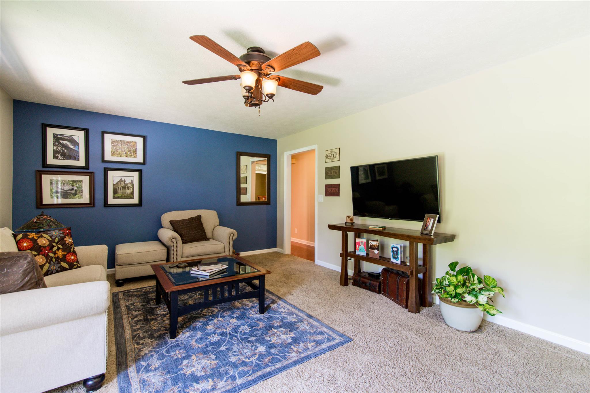 210 Independence Street Springfield, TN 37172 - Photo 13 of 30 a living room with furniture and a flat screen tv