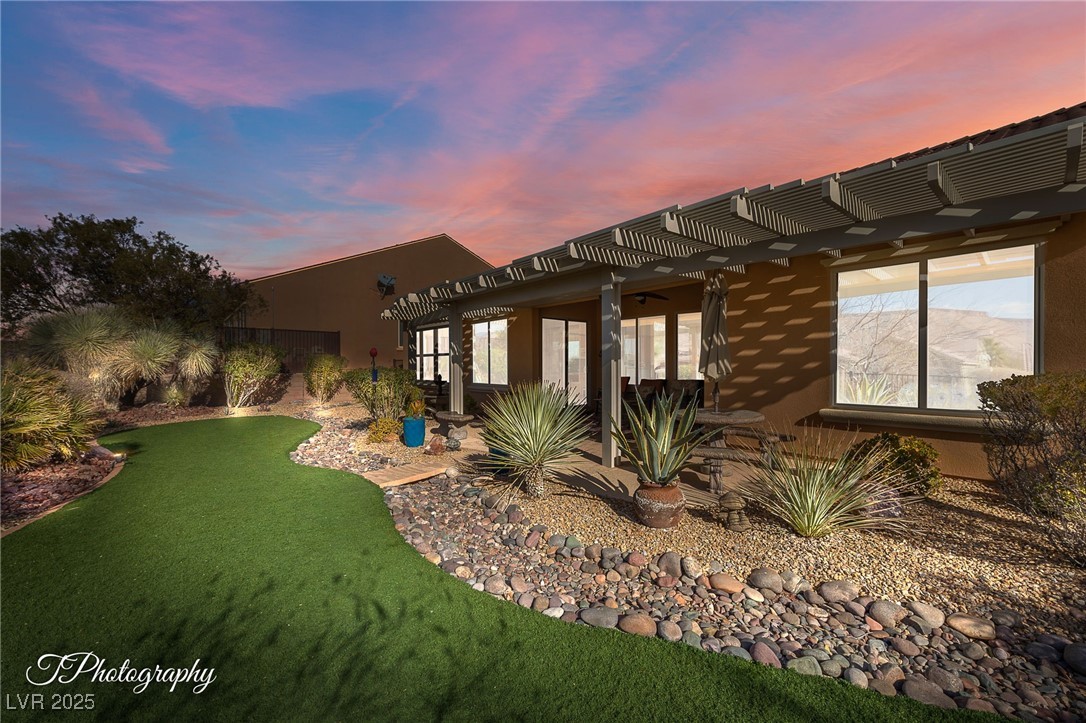 993 Starlight Terrace Way Mesquite, NV 89034 - Photo 30 of 46 Backyard - Twilight