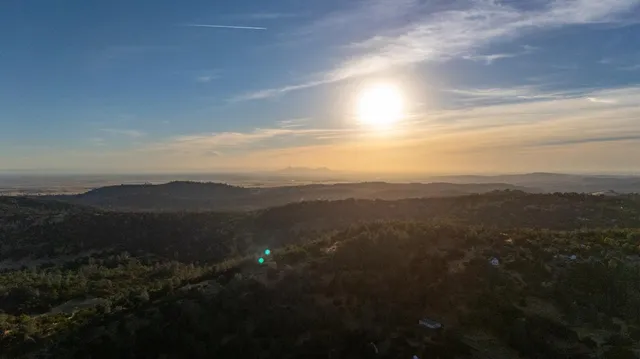 a view of city and mountain