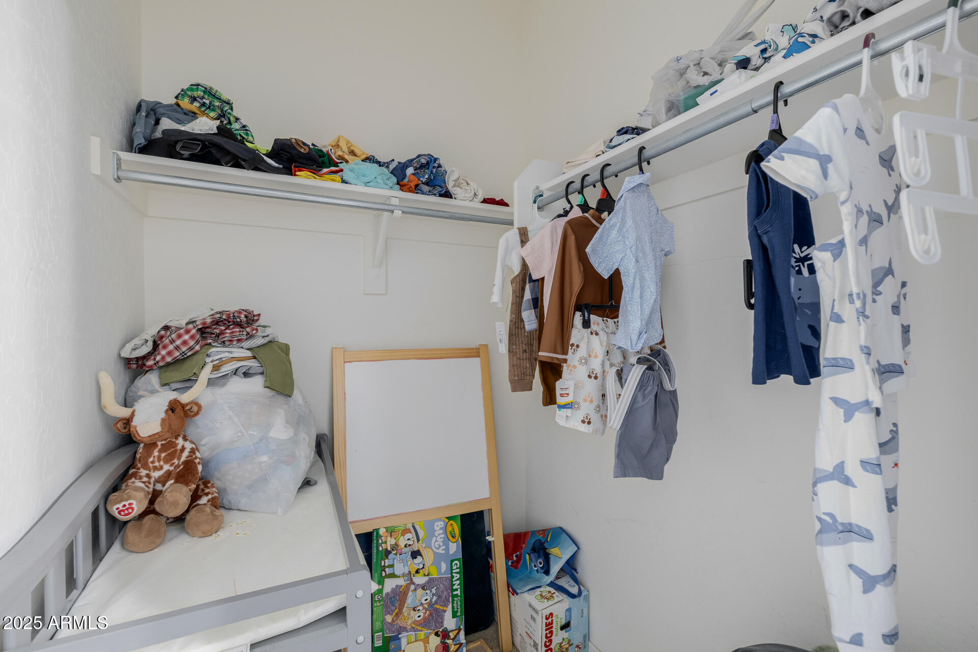 241 Mountain View Road San Tan Valley, AZ 85143 - Photo 47 of 62 a view of walk in closet with clothes and shoes