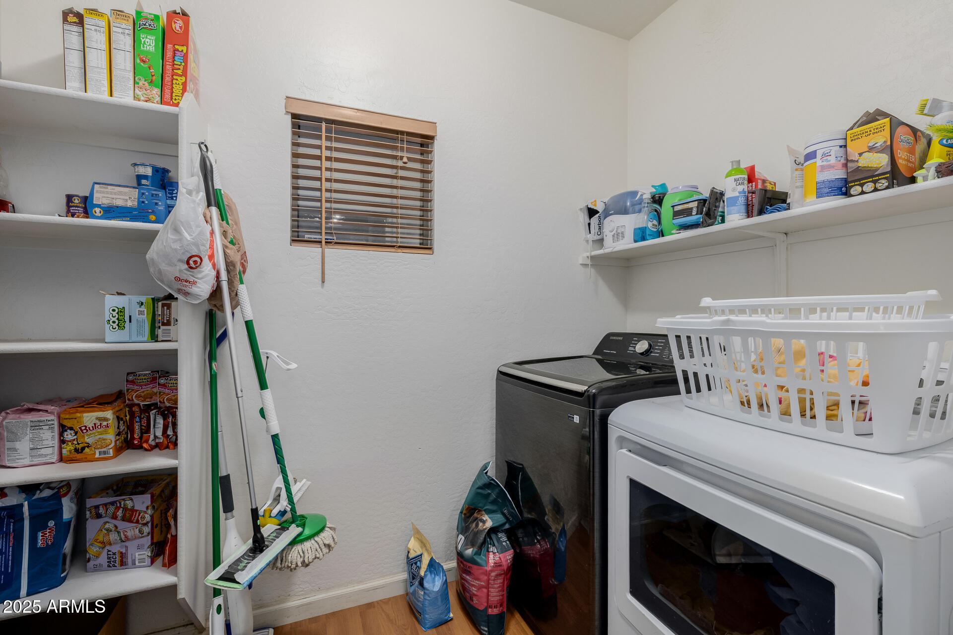 241 Mountain View Road San Tan Valley, AZ 85143 - Photo 48 of 62 a utility room with dryer washer and shoe rack