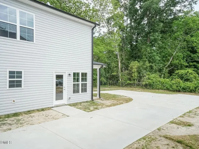 a backyard of a house