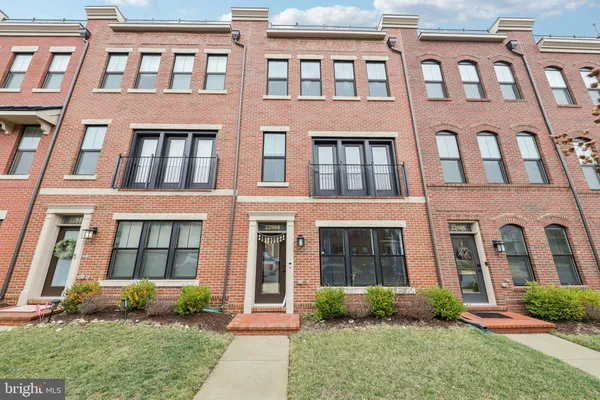 front view of a brick building