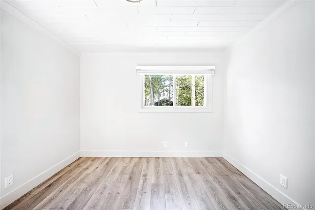 an empty room with a window