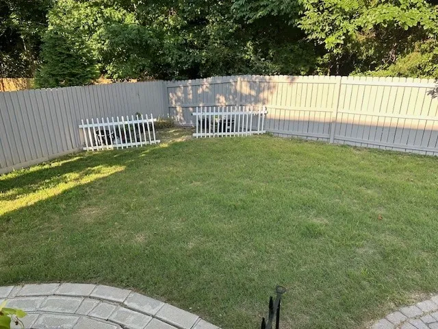 a view of a wooden deck