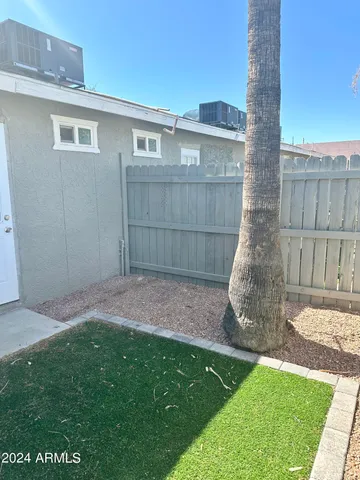 a backyard of a house