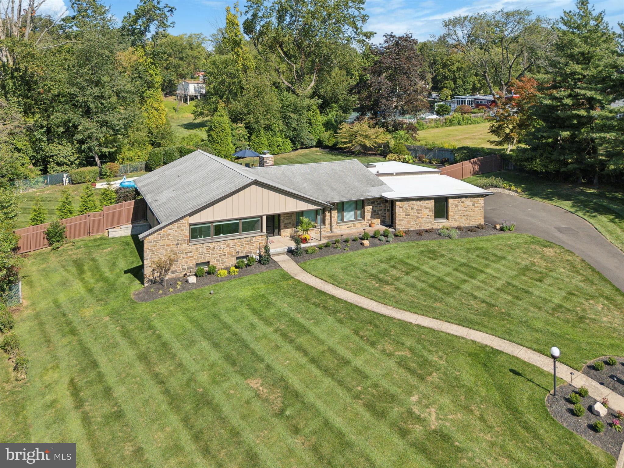 1641 Chattin Road Glenside, PA 19038 - Photo 2 of 48 an aerial view of a house with swimming pool garden and patio