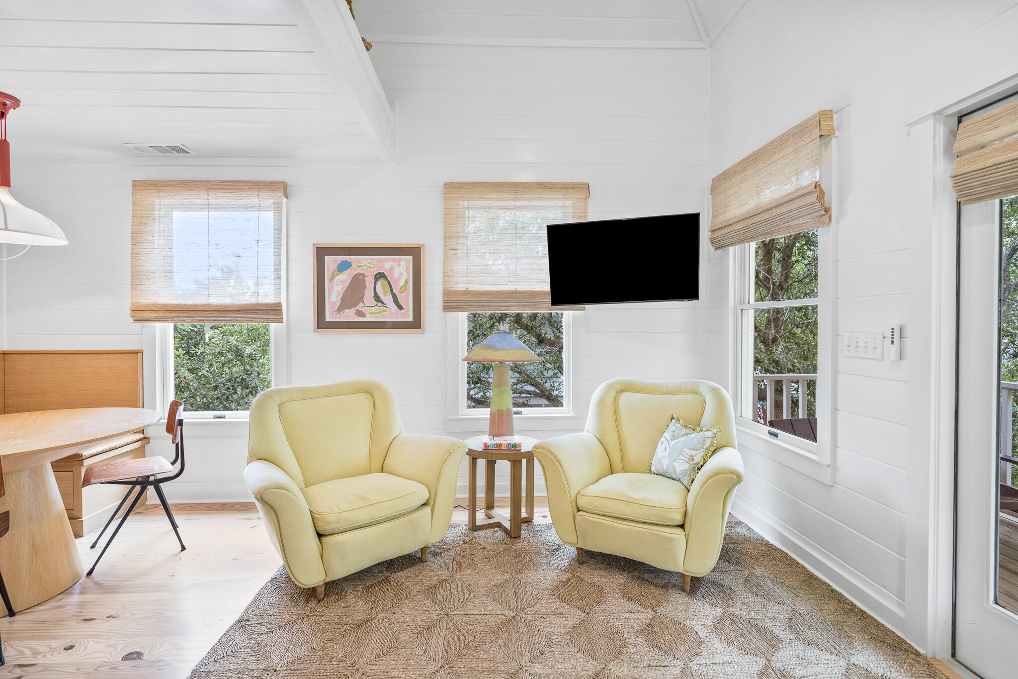 54 Roberts Way Santa Rosa Beach, FL 32459 - Photo 15 of 37 a living room with furniture a flat screen tv and a window