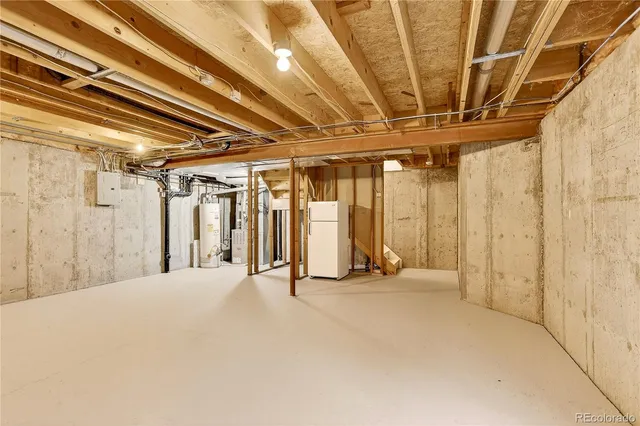 a view of a room with wooden walls