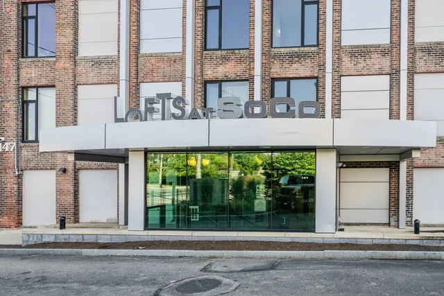 a view of a building from a window