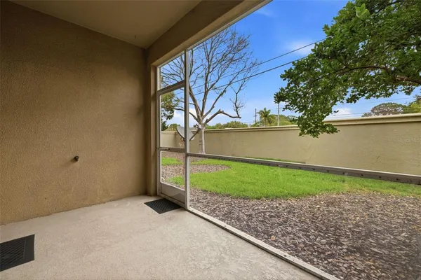 a view of backyard and green space