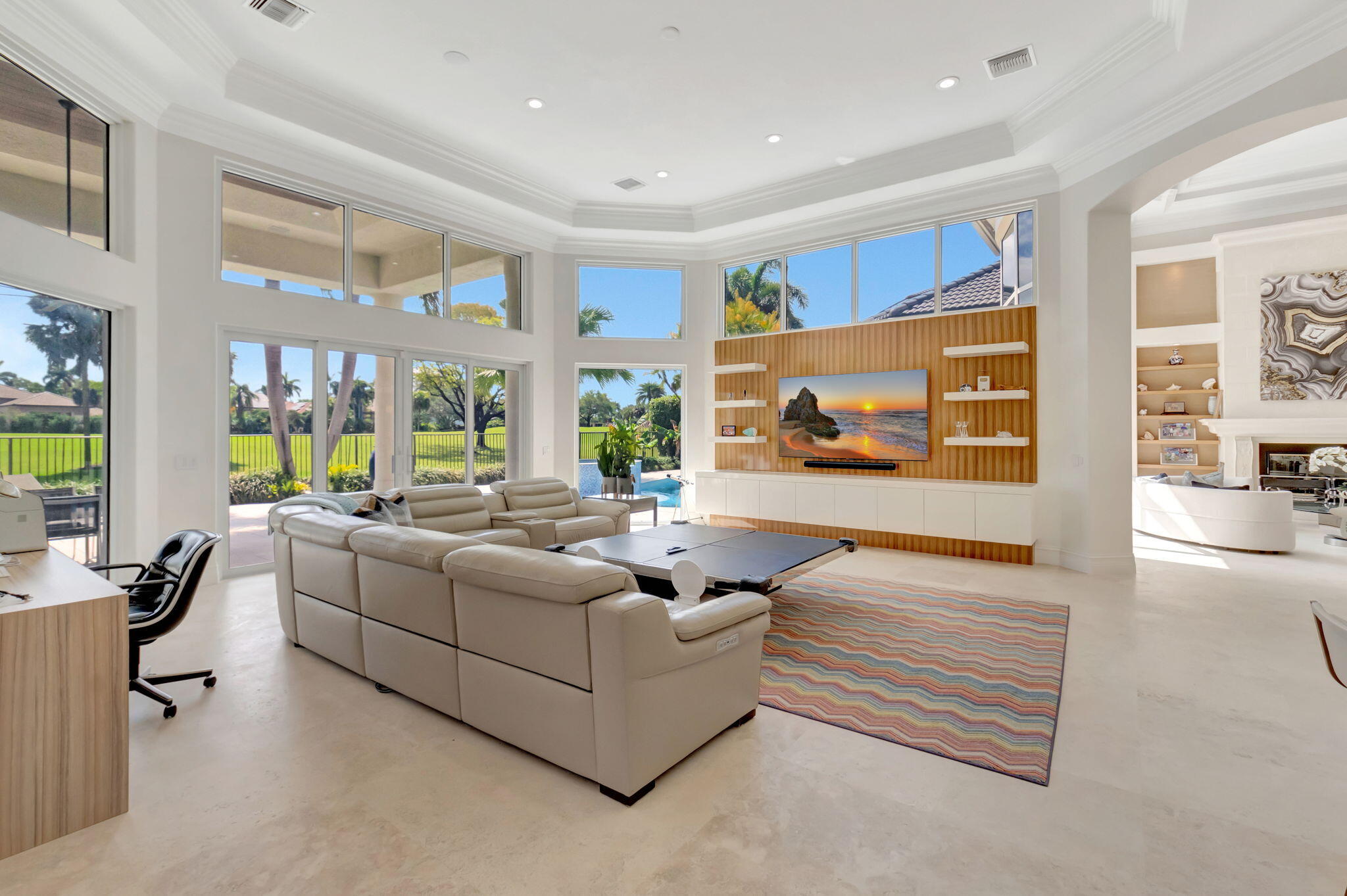 7090 Ayrshire Lane Boca Raton, FL 33496 - Photo 13 of 48 a living room with furniture and a flat screen tv
