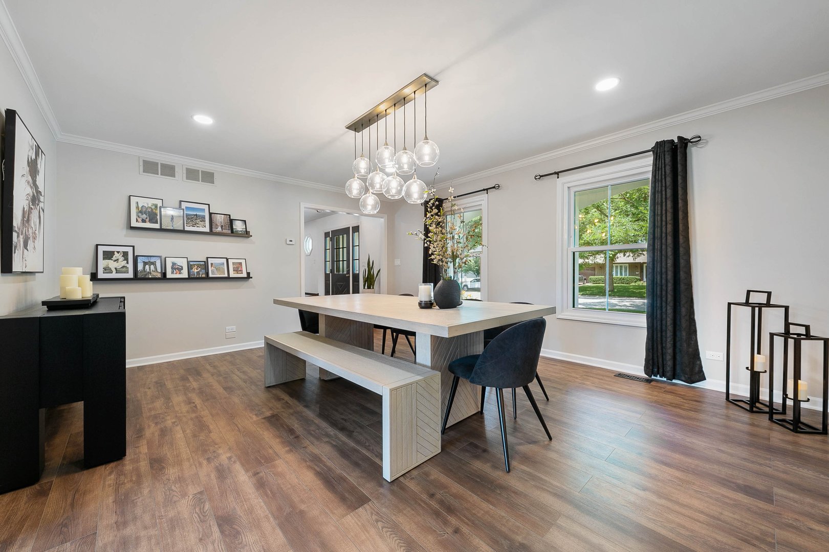 16 Redstart Road Naperville, IL 60565 - Photo 4 of 23 a view of a dining room with furniture window and wooden floor