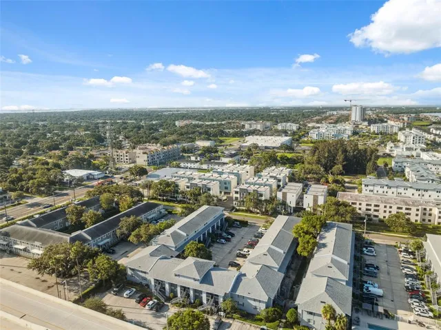 an aerial view of a city