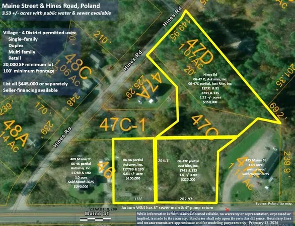 $150,000 | Lot 46-1 Maine Street, Poland, ME 04274