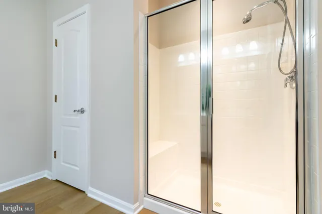 a view of bathroom with a shower