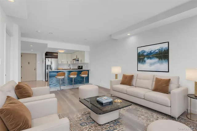 a living room with furniture and a couch