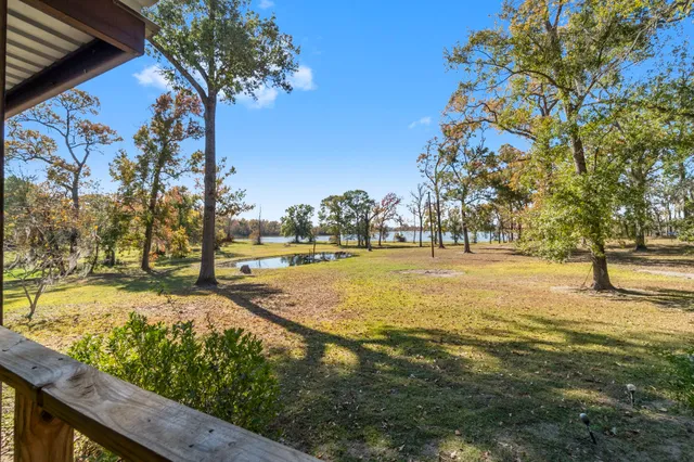 a outdoor space with a large window