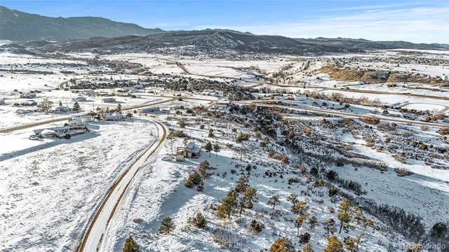 a view of a city and mountains