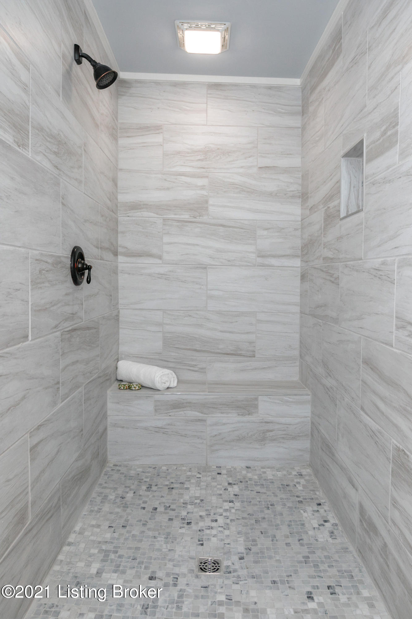 56 Bethlehem Road Pleasureville, KY 40057 - Photo 26 of 45 Tiled shower in the primary bedroom