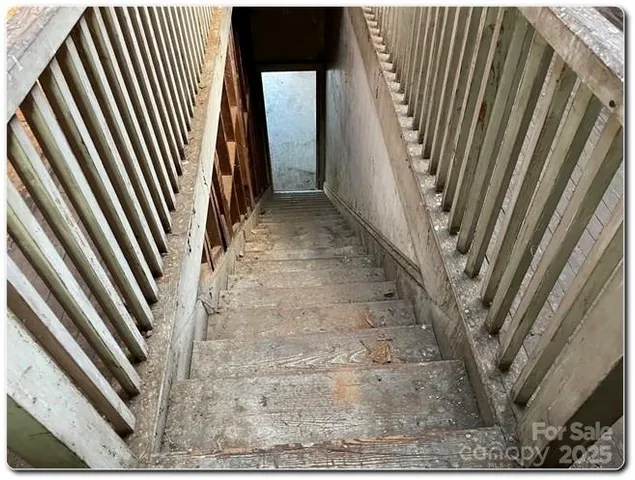 a view of a staircase