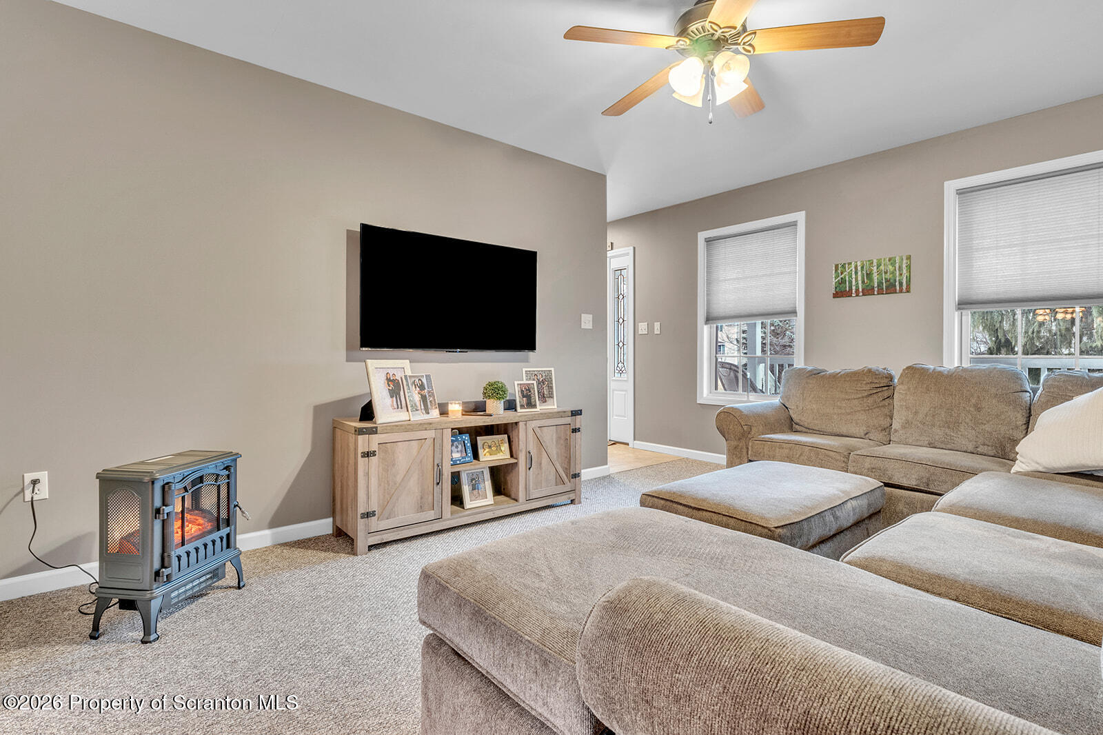 1611 Cherry Street Scranton, PA 18505 - Photo 28 of 86 a living room with furniture and a flat screen tv