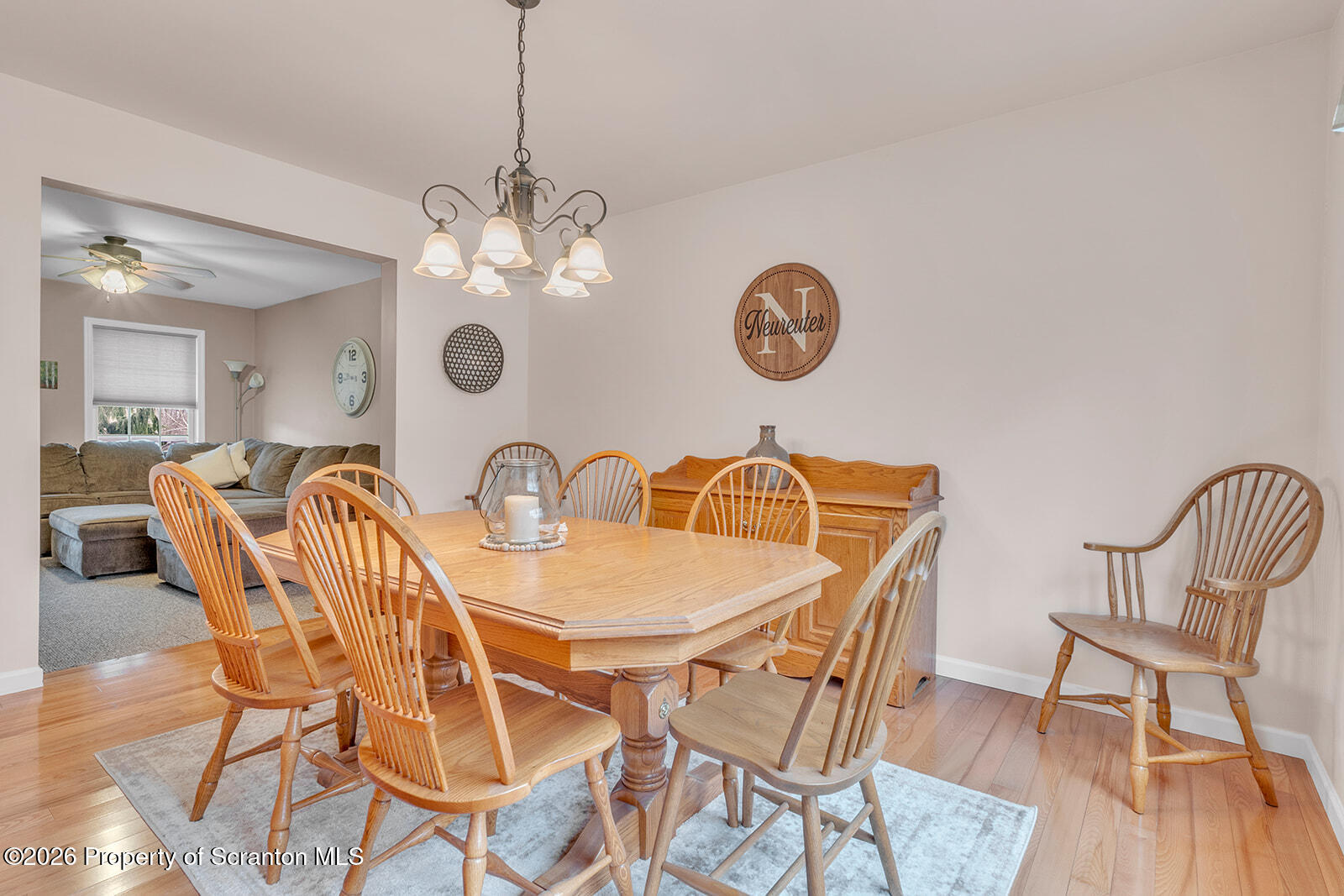 1611 Cherry Street Scranton, PA 18505 - Photo 30 of 86 a dining room with furniture and a chandelier