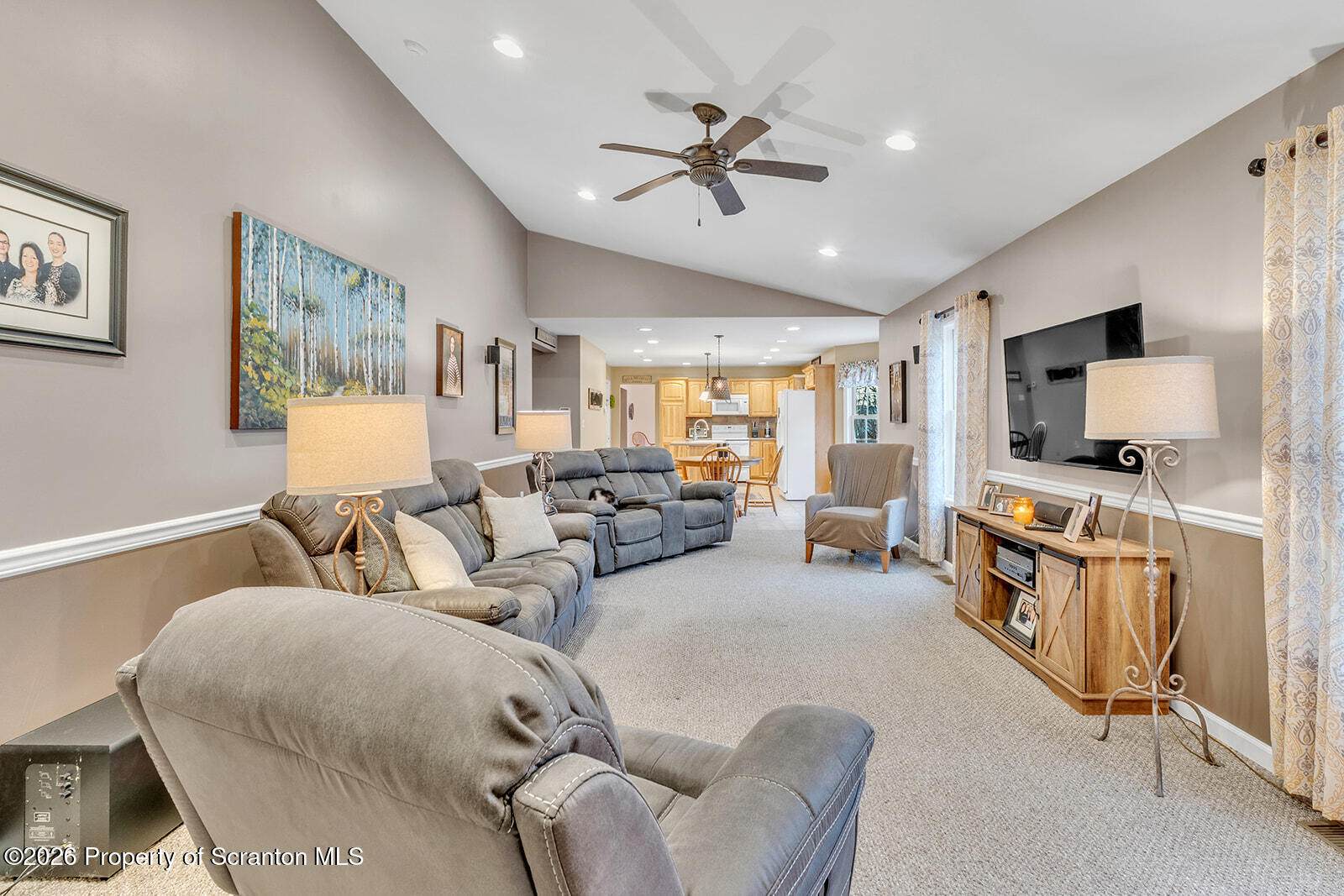 1611 Cherry Street Scranton, PA 18505 - Photo 49 of 90 a living room with furniture and a flat screen tv
