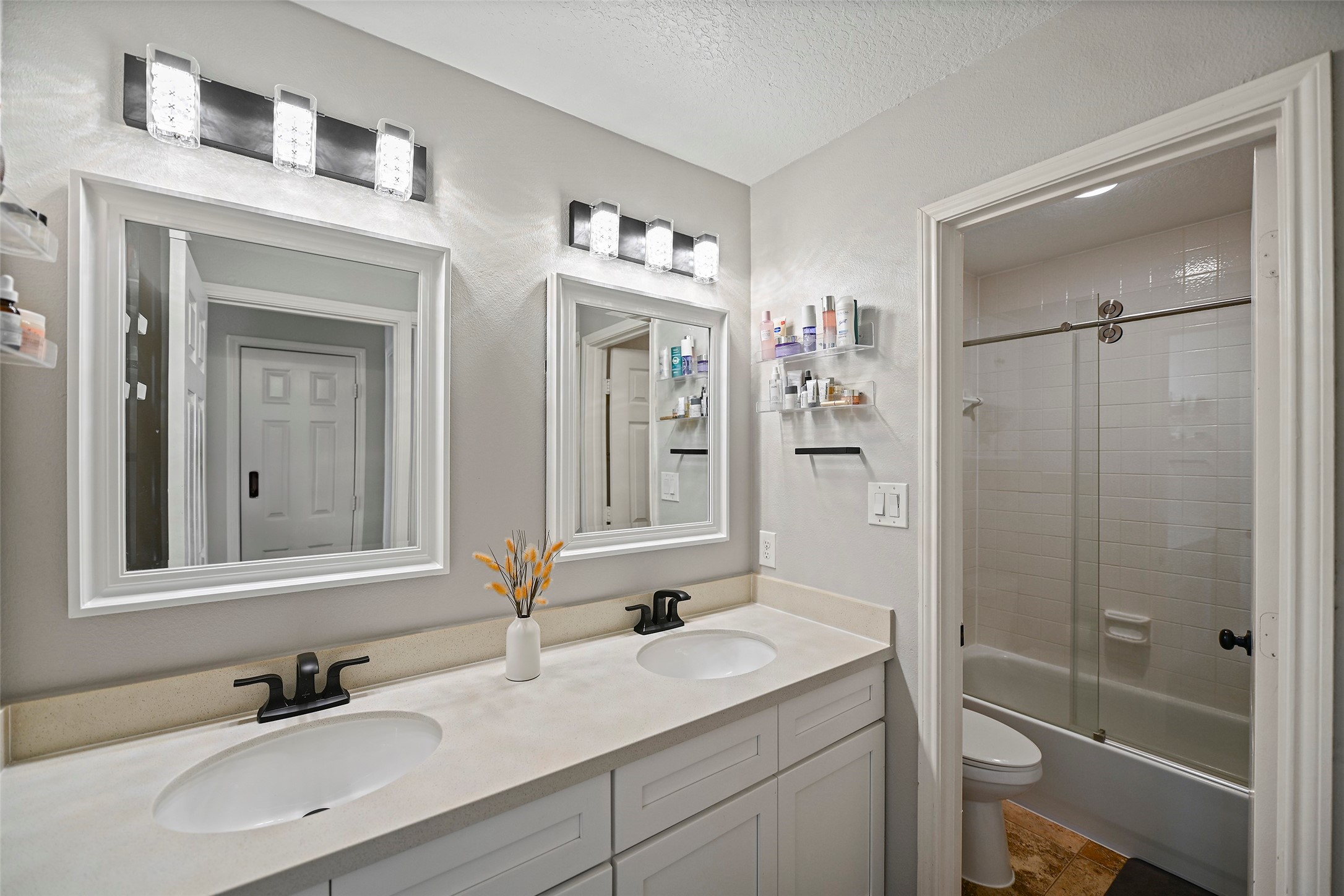 25119 Aughton Drive Spring, TX 77389 - Photo 33 of 41 a bathroom with a granite countertop sink mirror and double