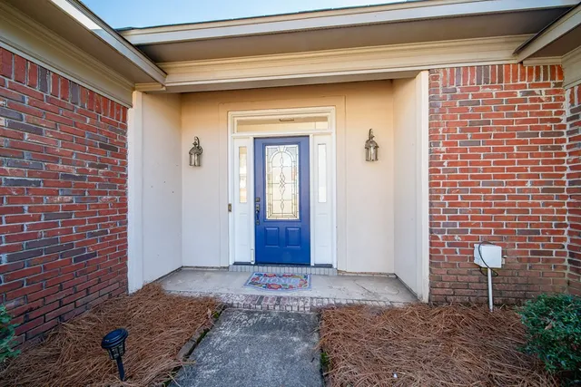 a view of front door of house