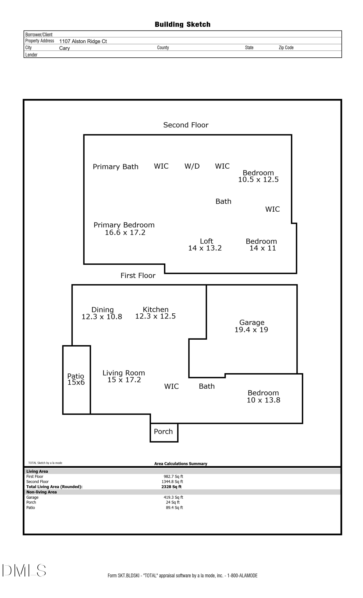 1107 Alston Ridge Cary, NC 27519 - Photo 26 of 26 Floor Plan