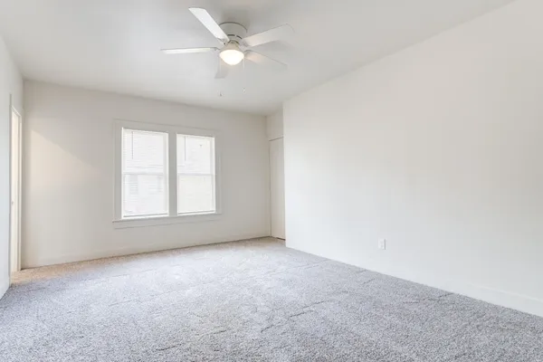 an empty room with a window