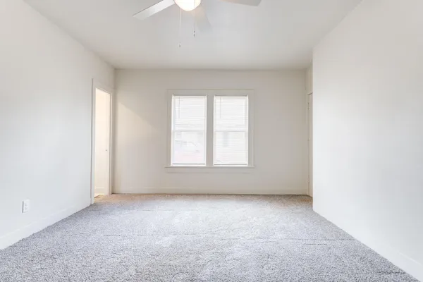 an empty room with a window