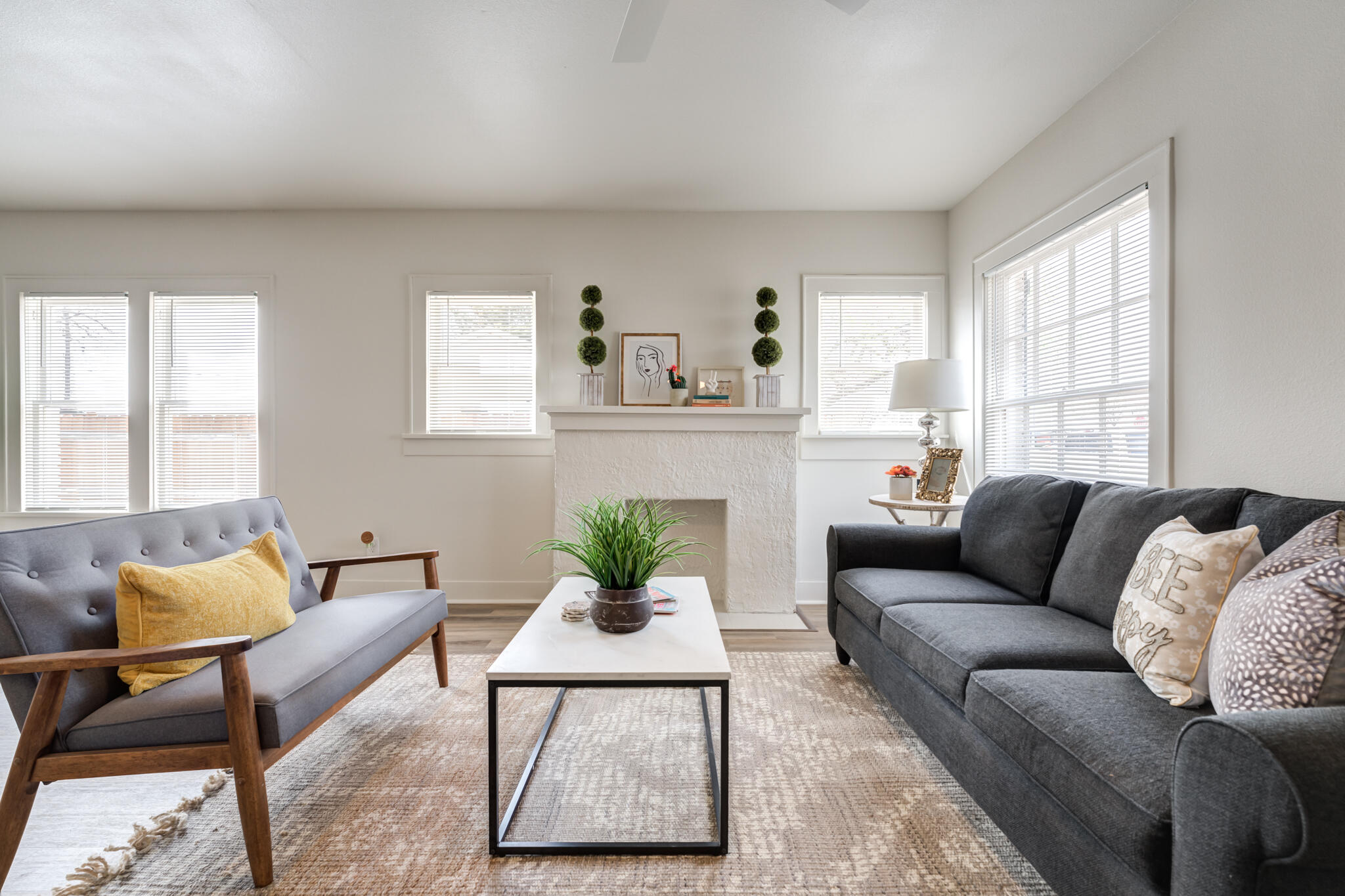 1721 23rd Street Lubbock, TX 79411 - Photo 4 of 29 a living room with furniture and a potted plant
