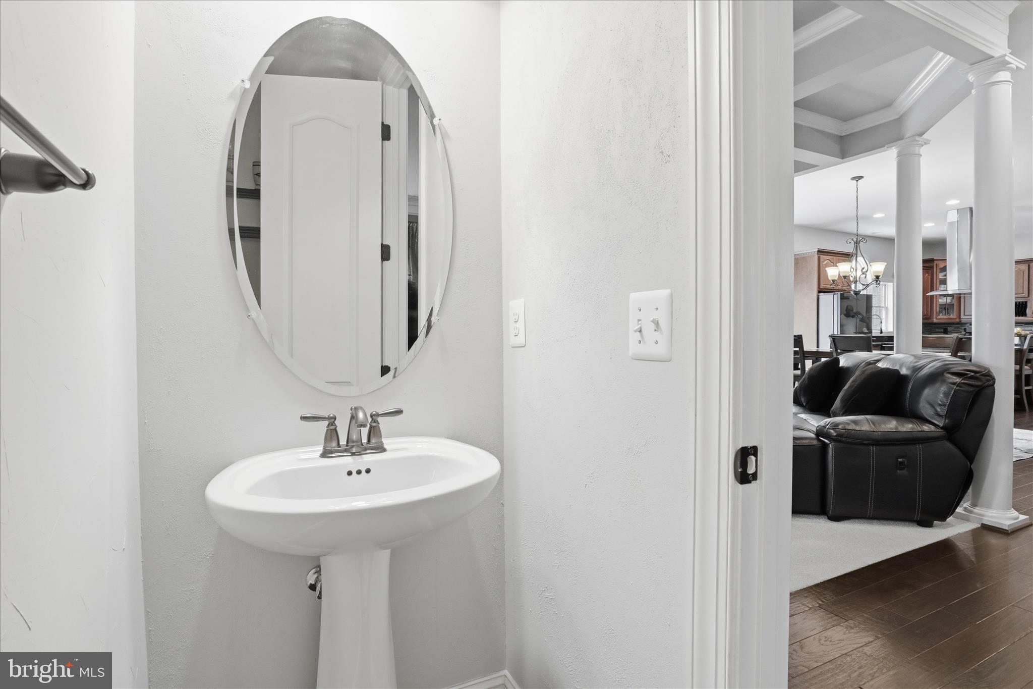 7501 Clifton Road Clifton, VA 20124 - Photo 27 of 93 a bathroom with a sink a mirror and shower