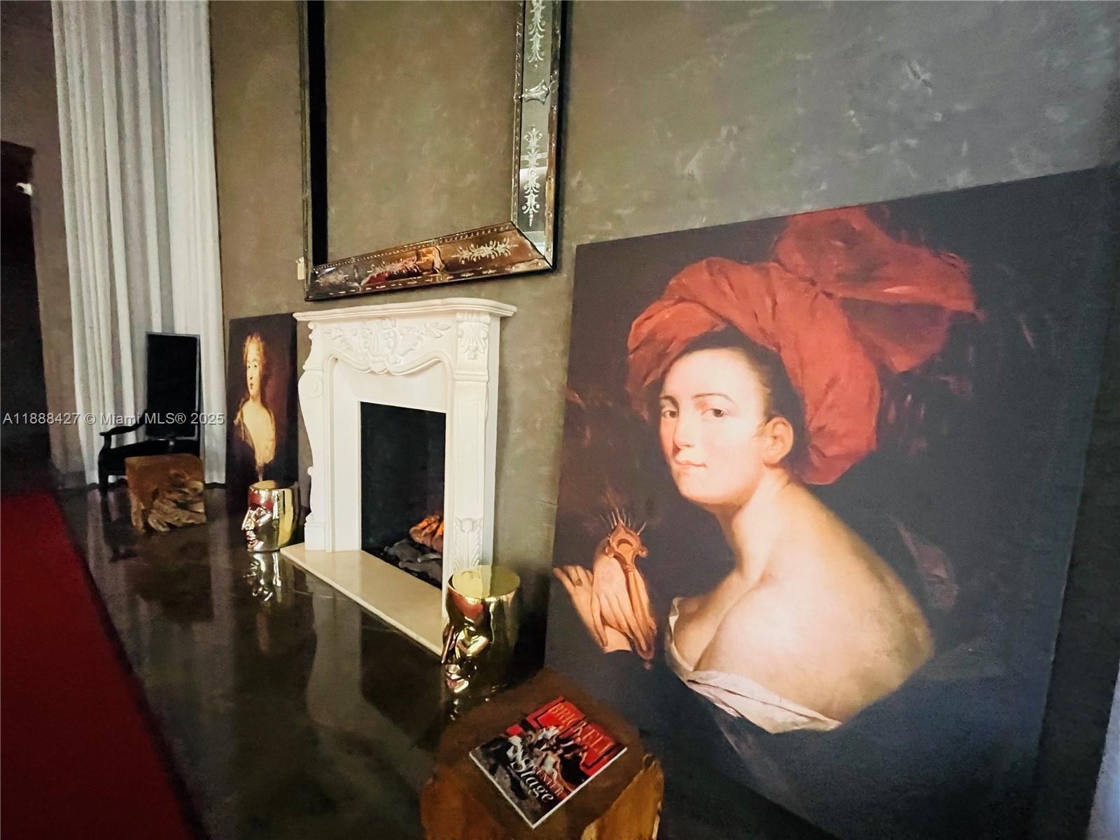 485 Brickell Avenue, Unit 3707 Miami, FL 33131 - Photo 29 of 41 a living room with furniture and a fireplace