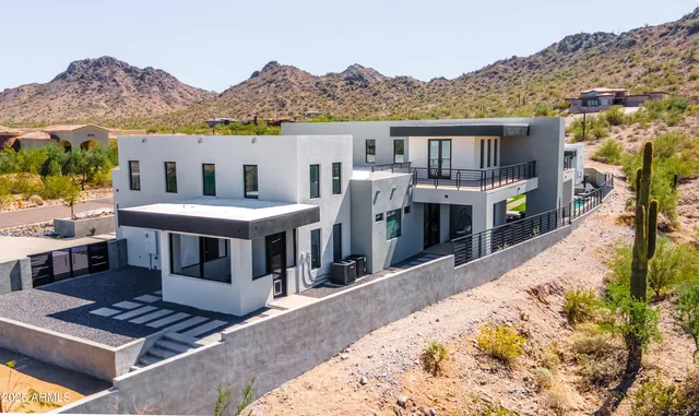 a view of a house with a terrace