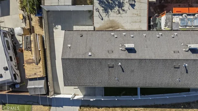 a view of a house with a small space