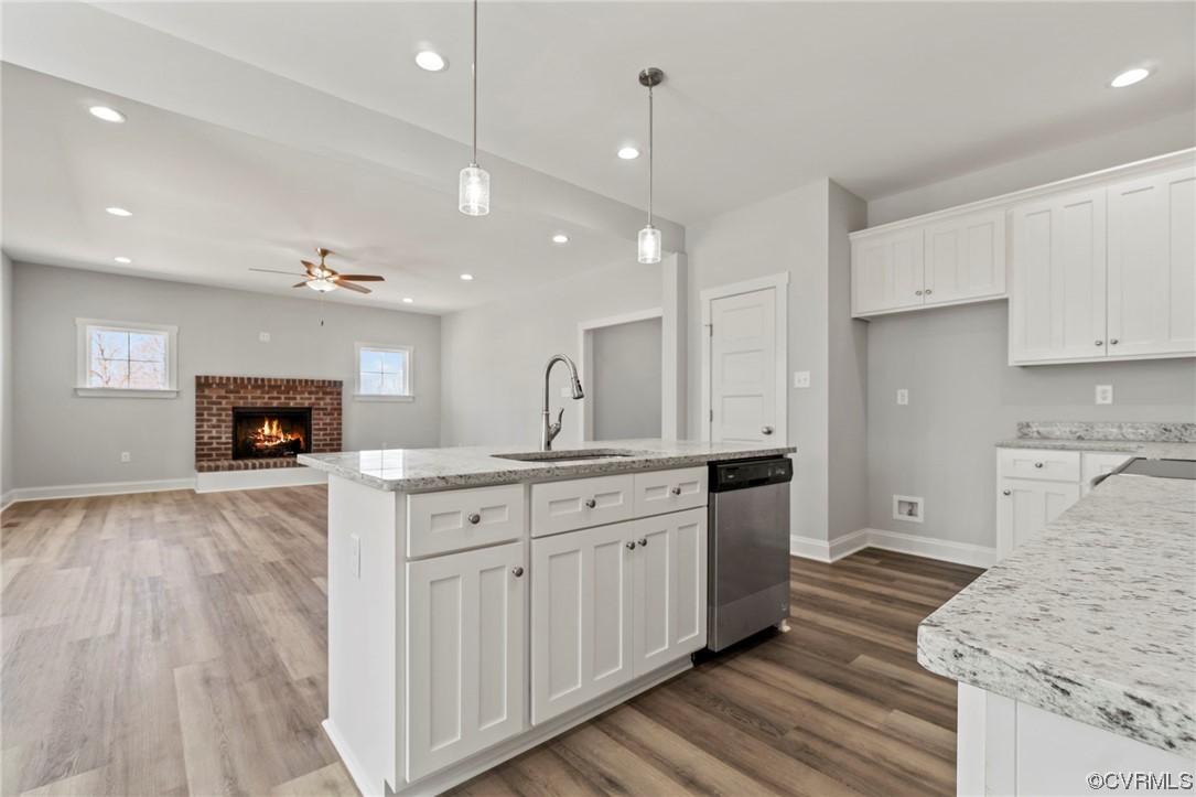 3267 Paynes Mill Road Bumpass, VA 23024 - Photo 11 of 33 a large kitchen with cabinets