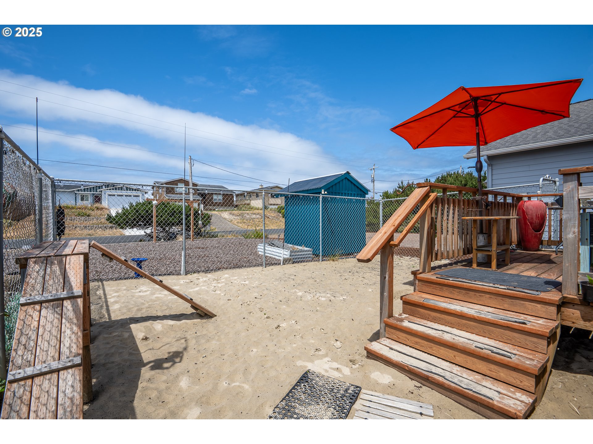 1602 Northwest Oceanic Loop Waldport, OR 97394 - Photo 26 of 47 a view of a staircase with a umbrella