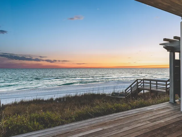 a view of an ocean and beach