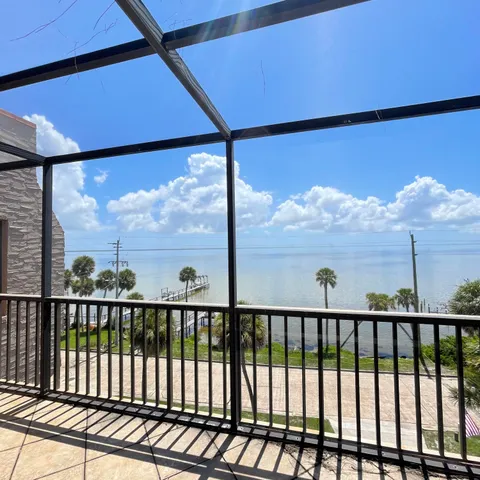 a view of a glass door