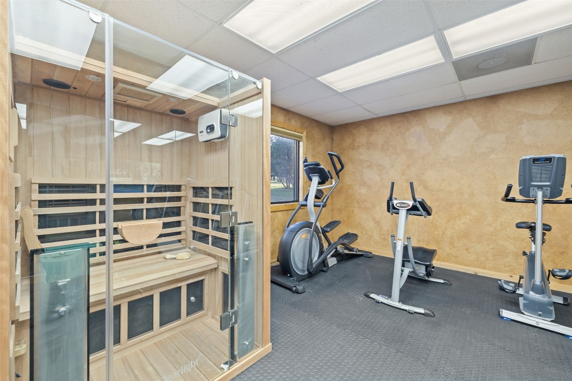101 Rolling Hills Road Blanco, TX 78606 - Photo 32 of 38 a view of a room with gym equipment