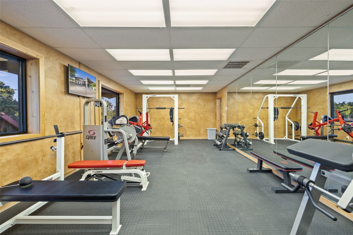 101 Rolling Hills Road Blanco, TX 78606 - Photo 33 of 38 a view of a room with gym equipment