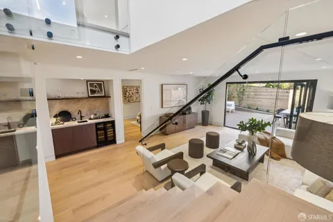 a bedroom with a bed and a cabinets