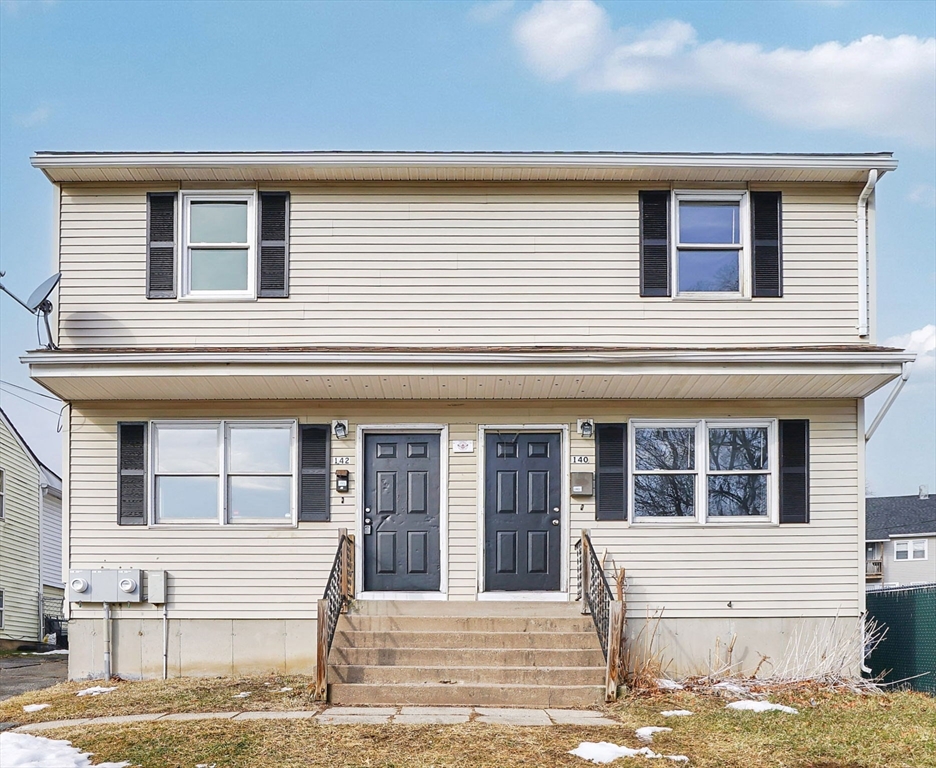 a front view of a house