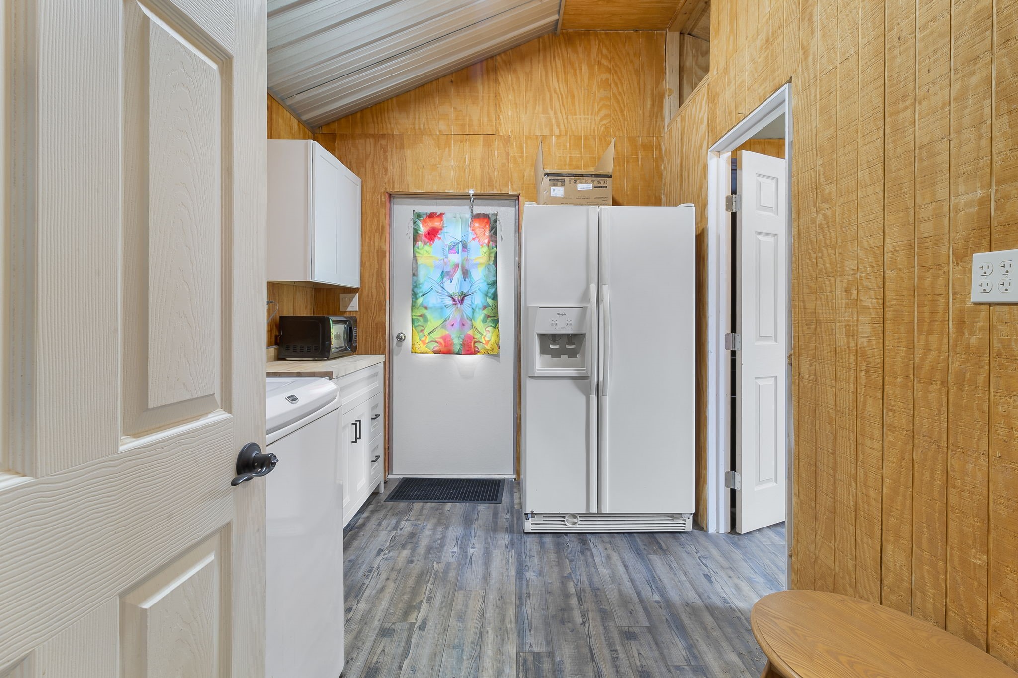 300 Collier Road Point Blank, TX 77364 - Photo 13 of 49 a kitchen with stainless steel appliances a refrigerator and a stove top oven