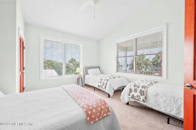 a view of a lake with houses