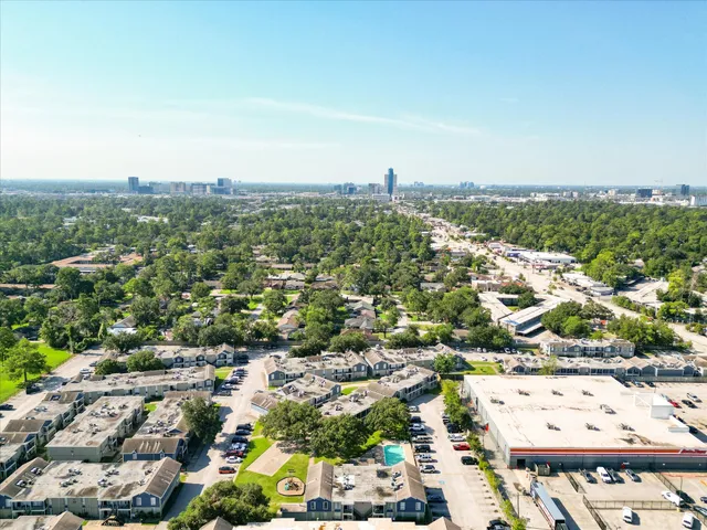 an aerial view of multiple house